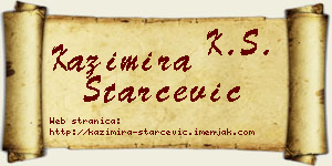 Kazimira Starčević vizit kartica